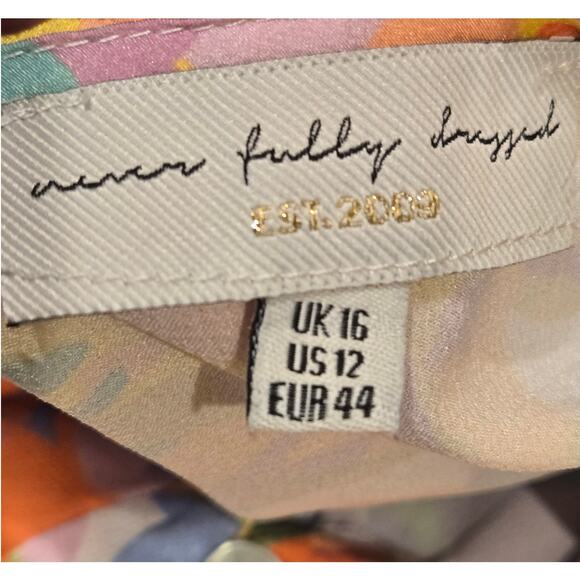 Never Fully Dressed Lindos Maxi Tea Dress Blossom Wedding Puff Sleeve Size 12 - Picture 10 of 11